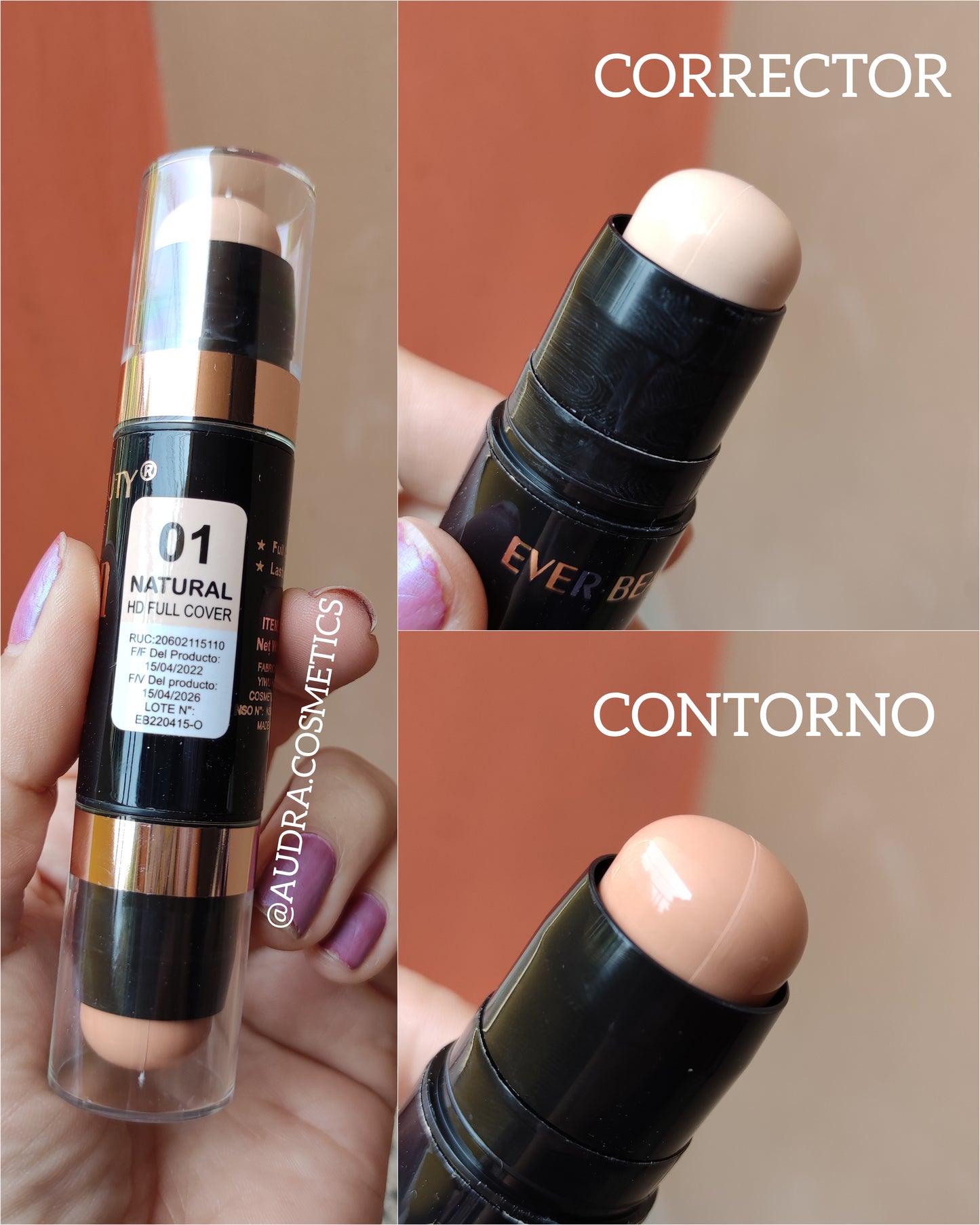 STICK CONCEALER Y CONTORNO EVER BEAUTY