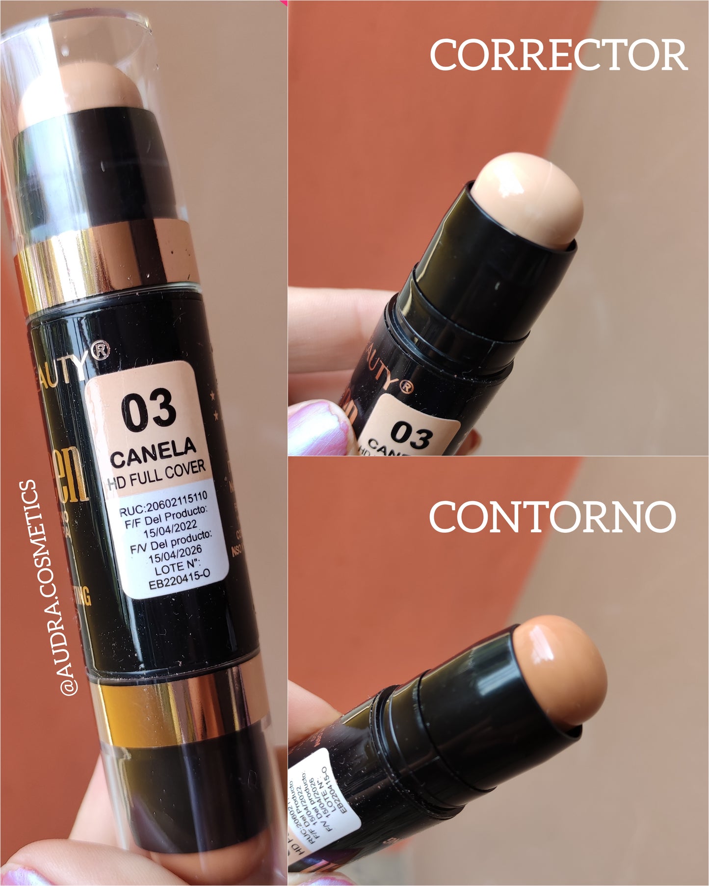 STICK CONCEALER Y CONTORNO EVER BEAUTY